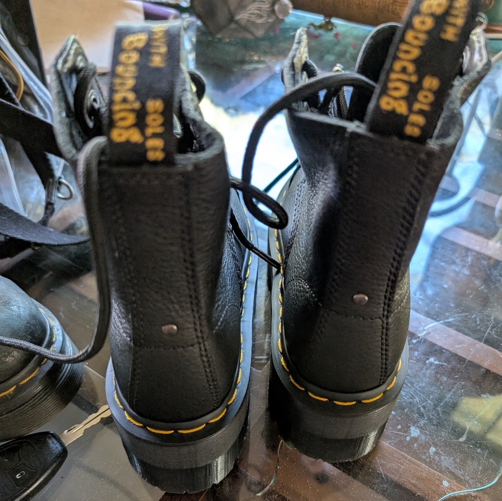 Dr. Martens Black Sinclair Platform Lace Up Zipper Boot - Picture 5 of 9